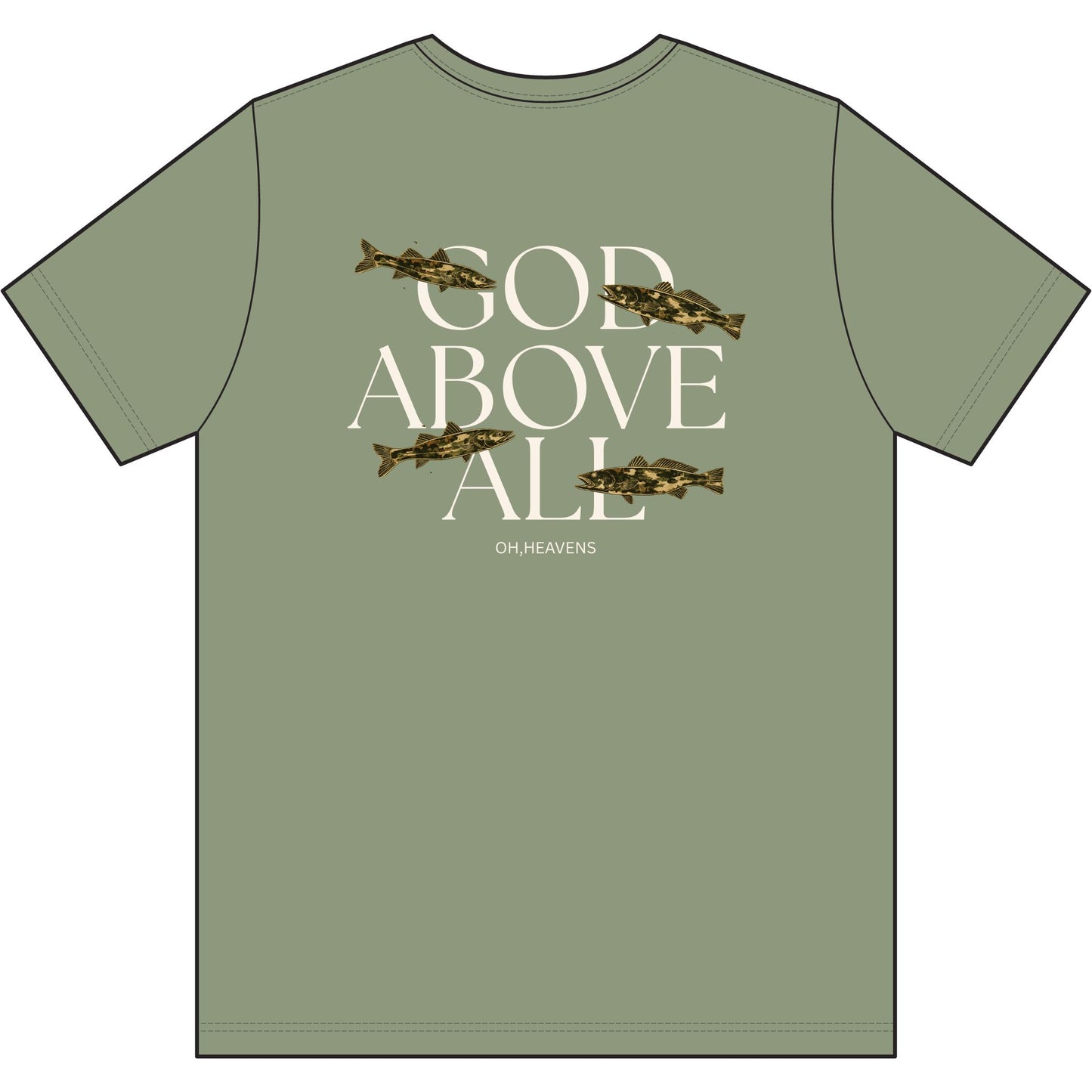 God Above All Cross T-Shirt — Christian Faith Graphic Tee