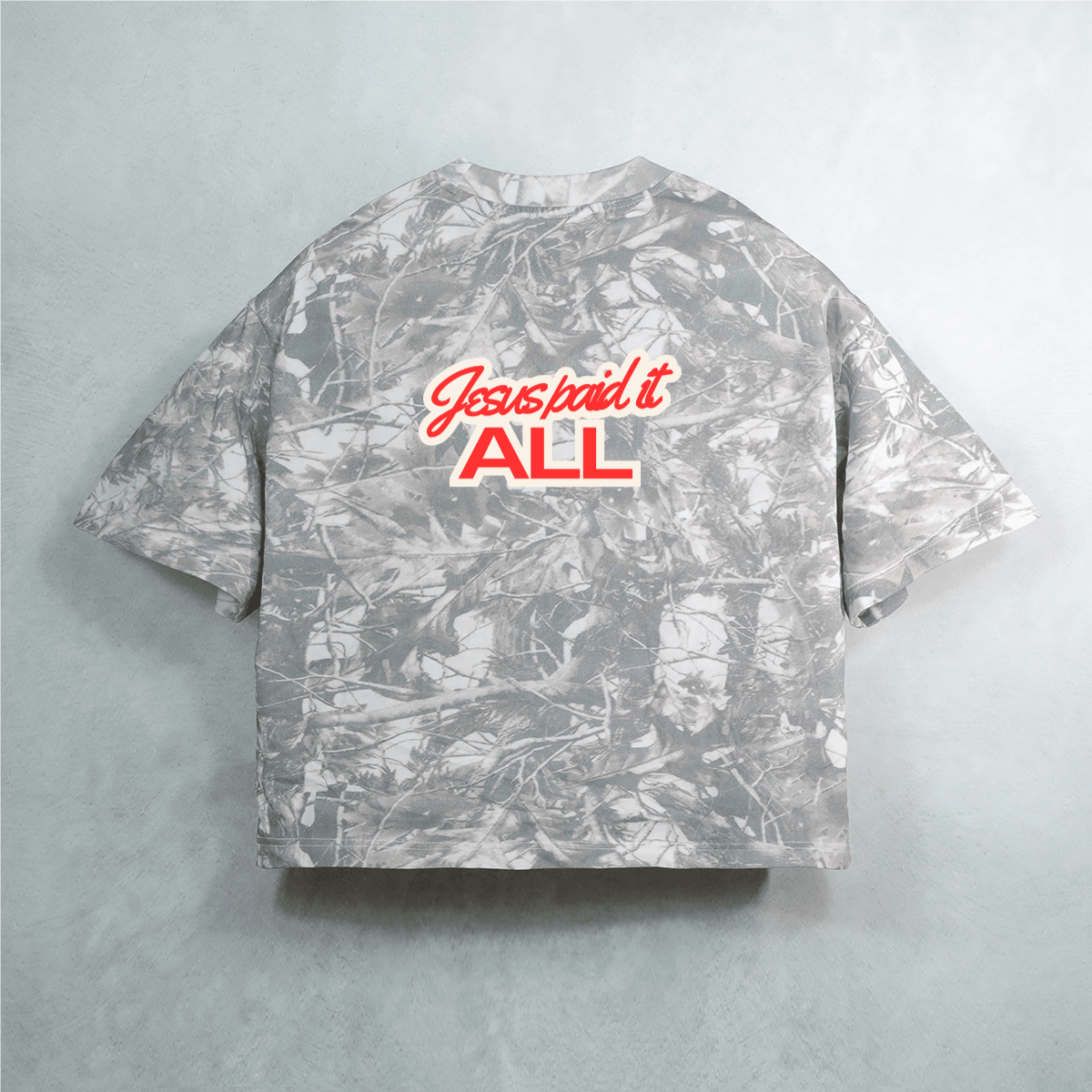 "Jesus Paid it all" Camo Tee