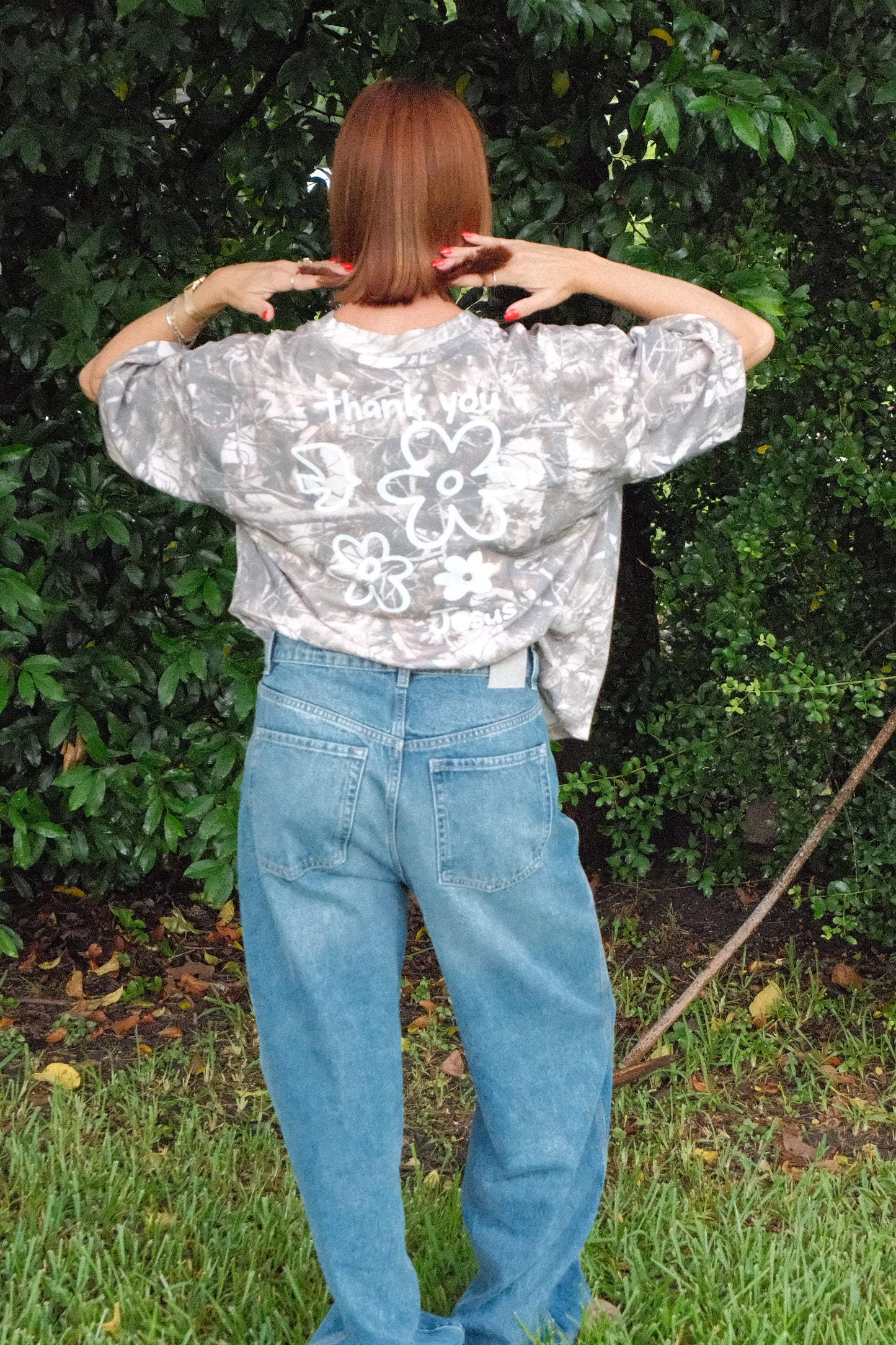 "Thank you Jesus" CAMO TEE