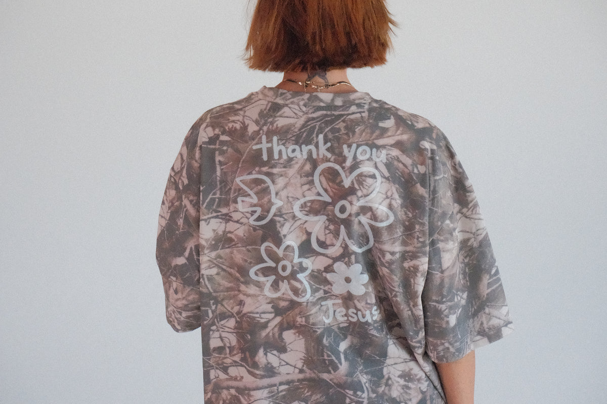 "Thank you Jesus" CAMO TEE